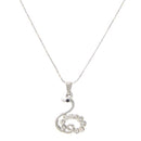 Kriaa Peacock Design Austrian Stone Chain Pendant - 1202620