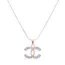 Regina White Austrian Stone Gold Plated Chain Pendant - 1202629