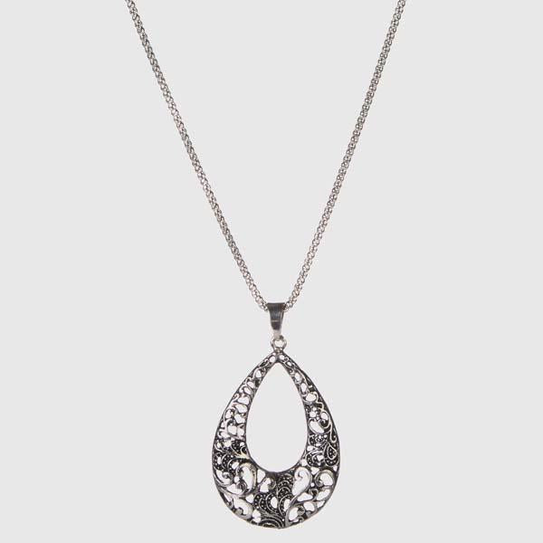 Urthn Rhodium Plated Chain Pendant - 1203001