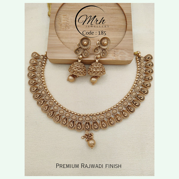 Jewel Addiction Copper Plated Rajwadi Necklace Set