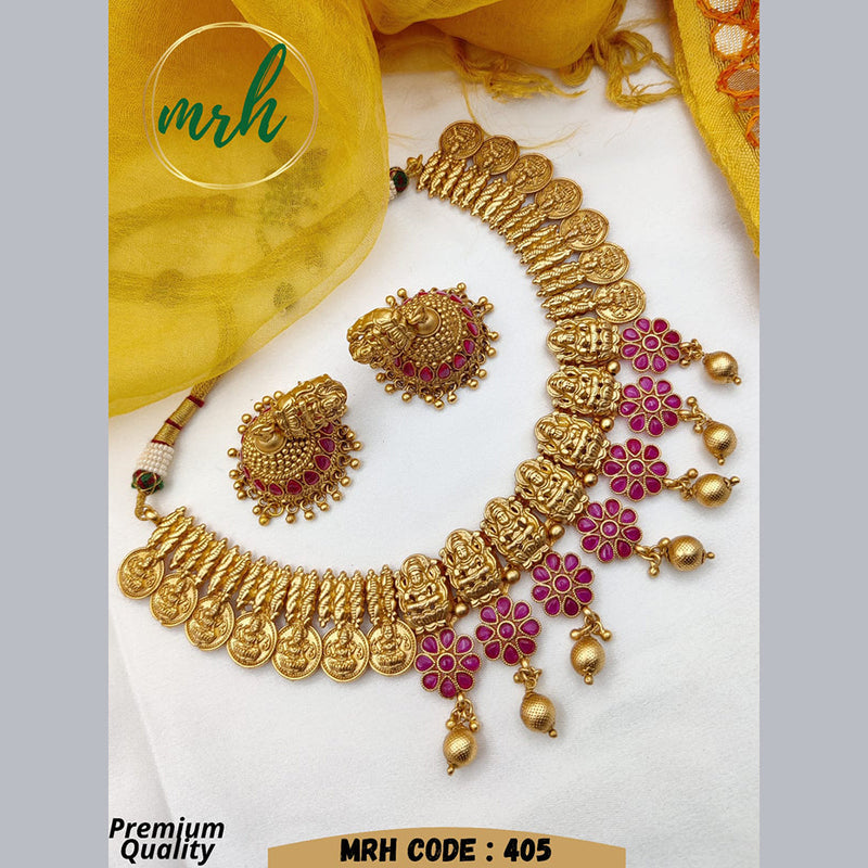 Jewel Addiction Gold Plated Temple Necklace Set