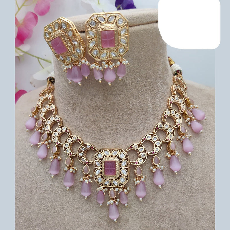 Jewel Addiction Gold Plated Kundan Necklace Set