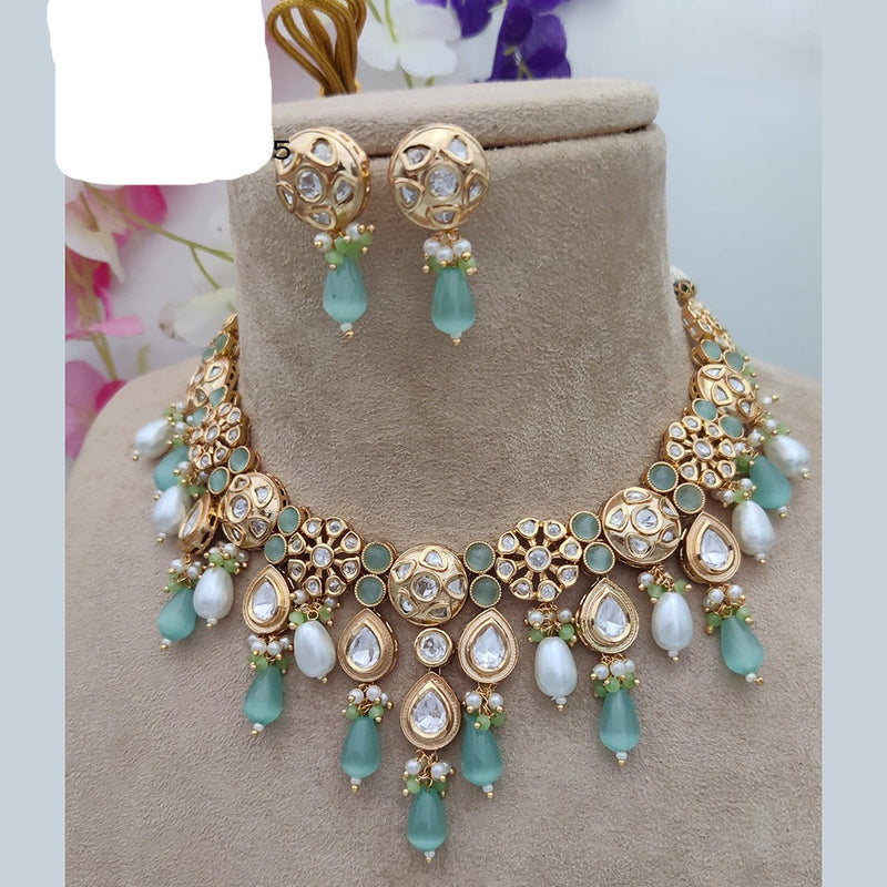 Jewel Addiction Gold Plated Kundan Necklace Set