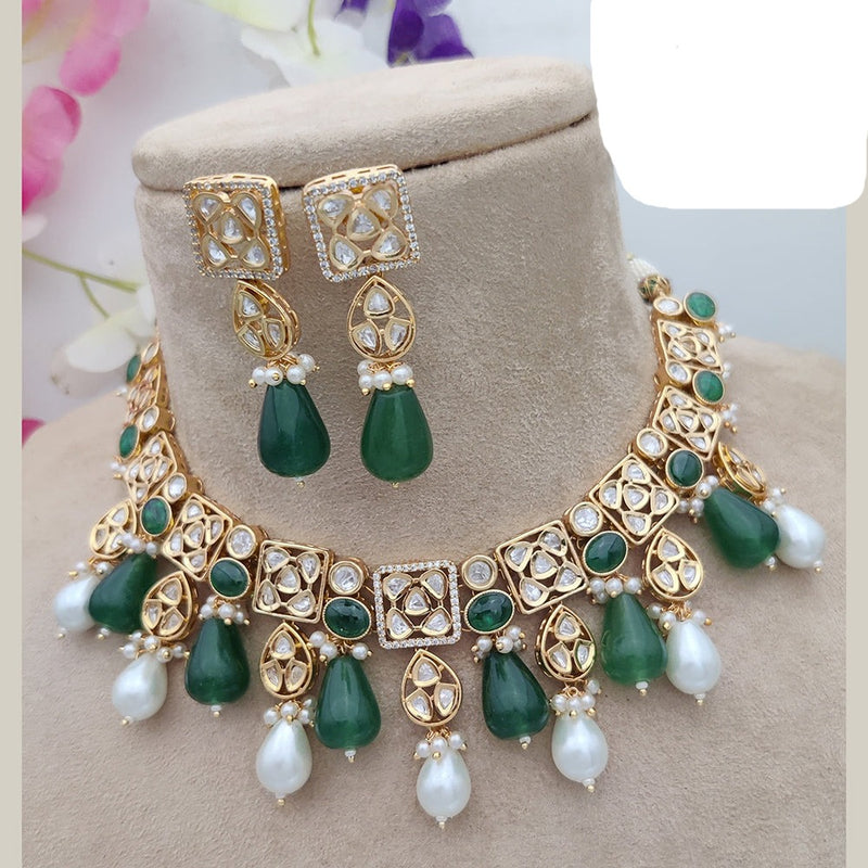 Jewel Addiction Gold Plated Kundan Necklace Set