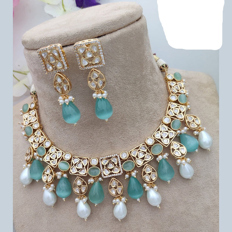 Jewel Addiction Gold Plated Kundan Necklace Set