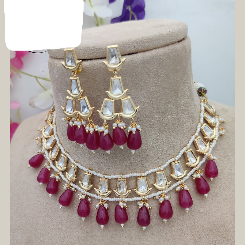 Jewel Addiction Gold Plated Kundan Necklace Set