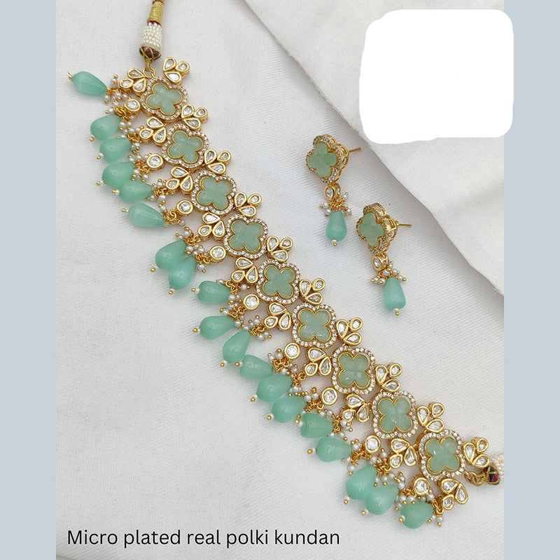 Jewel Addiction Gold Plated Kundan Choker Necklace Set