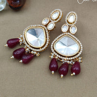 Jewel Addiction Gold Plated Kundan Dangler Earrings