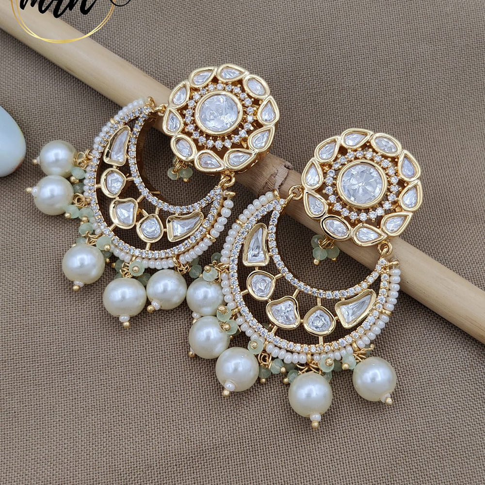 Jewel Addiction Gold Plated Kundan Dangler Earrings