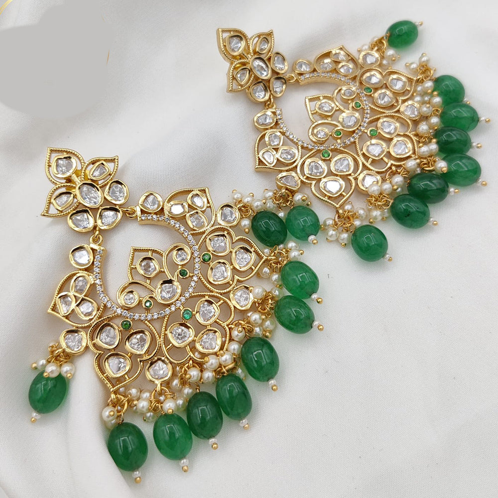 Jewel Addiction Gold Plated Kundan Dangler Earrings