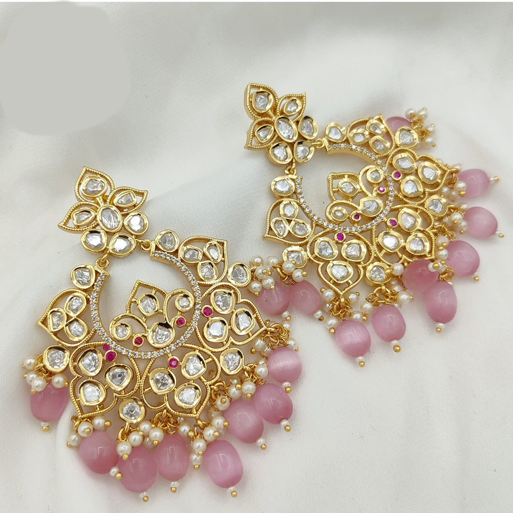 Jewel Addiction Gold Plated Kundan Dangler Earrings