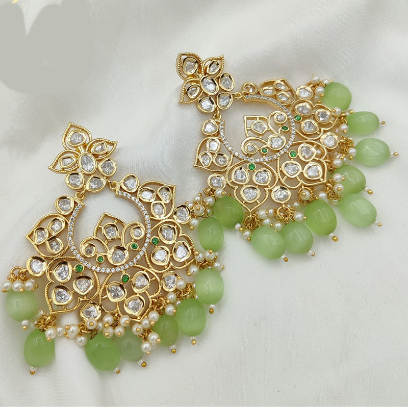 Jewel Addiction Gold Plated Kundan Dangler Earrings