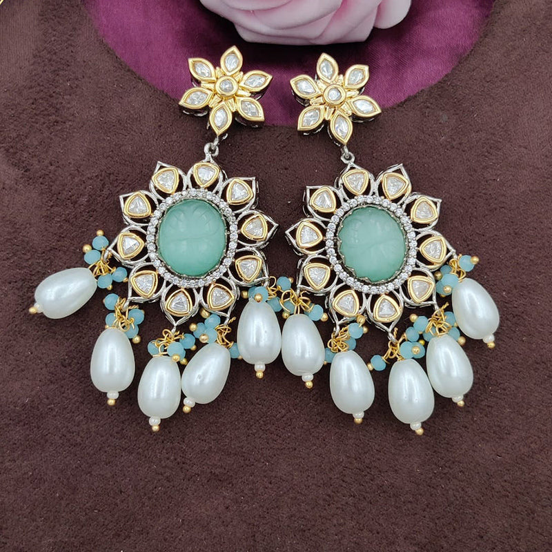 Jewel Addiction Gold Plated Kundan Dangler Earrings