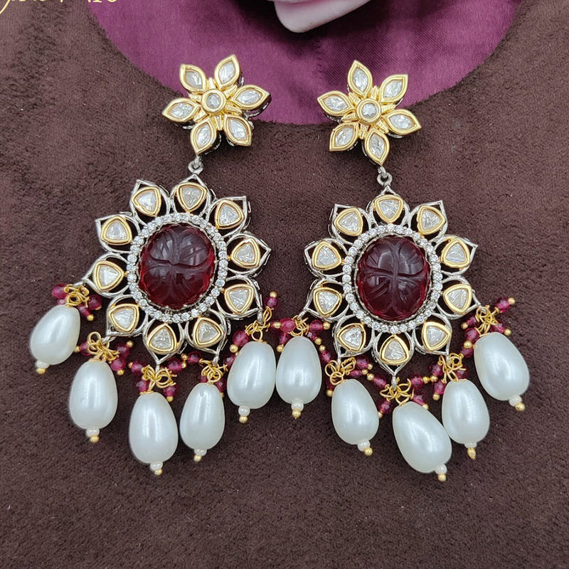 Jewel Addiction Gold Plated Kundan Dangler Earrings