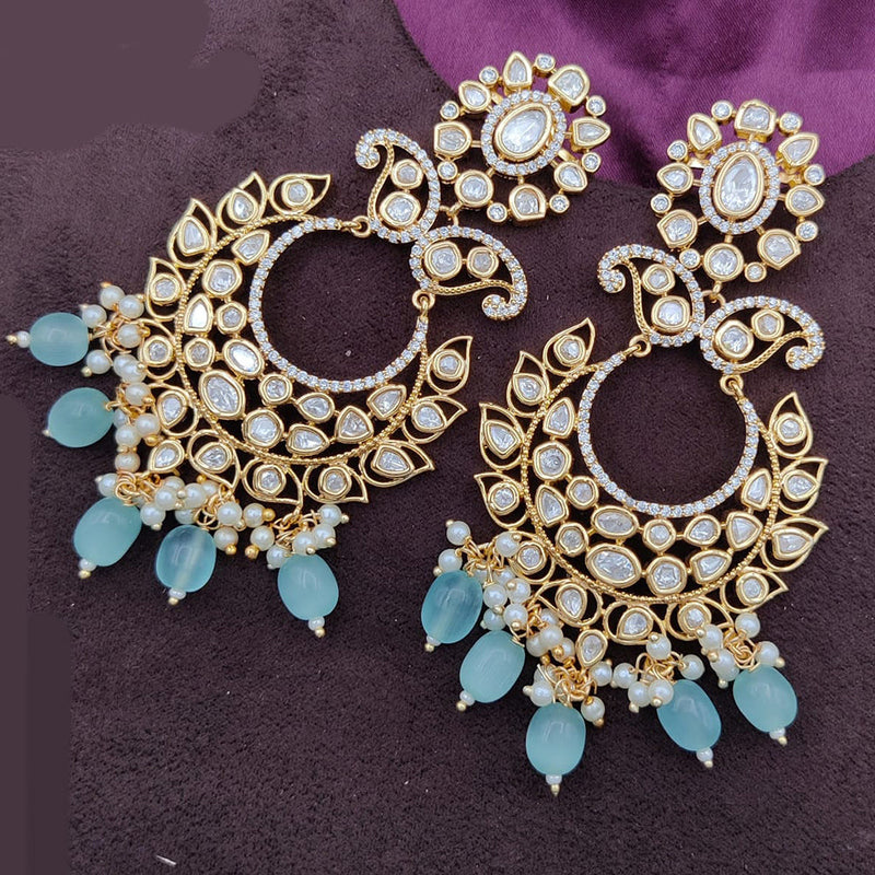 Jewel Addiction Gold Plated Kundan Dangler Earrings