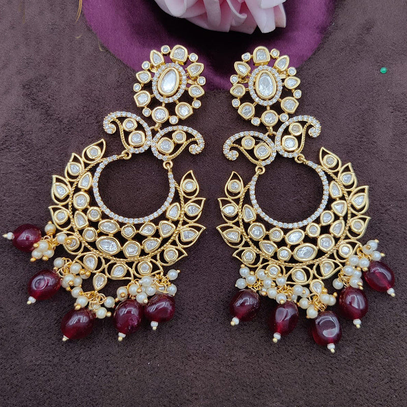 Jewel Addiction Gold Plated Kundan Dangler Earrings