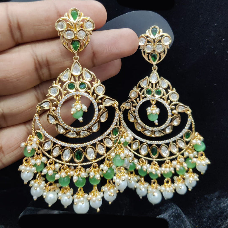 Jewel Addiction Gold Plated Kundan Dangler Earrings