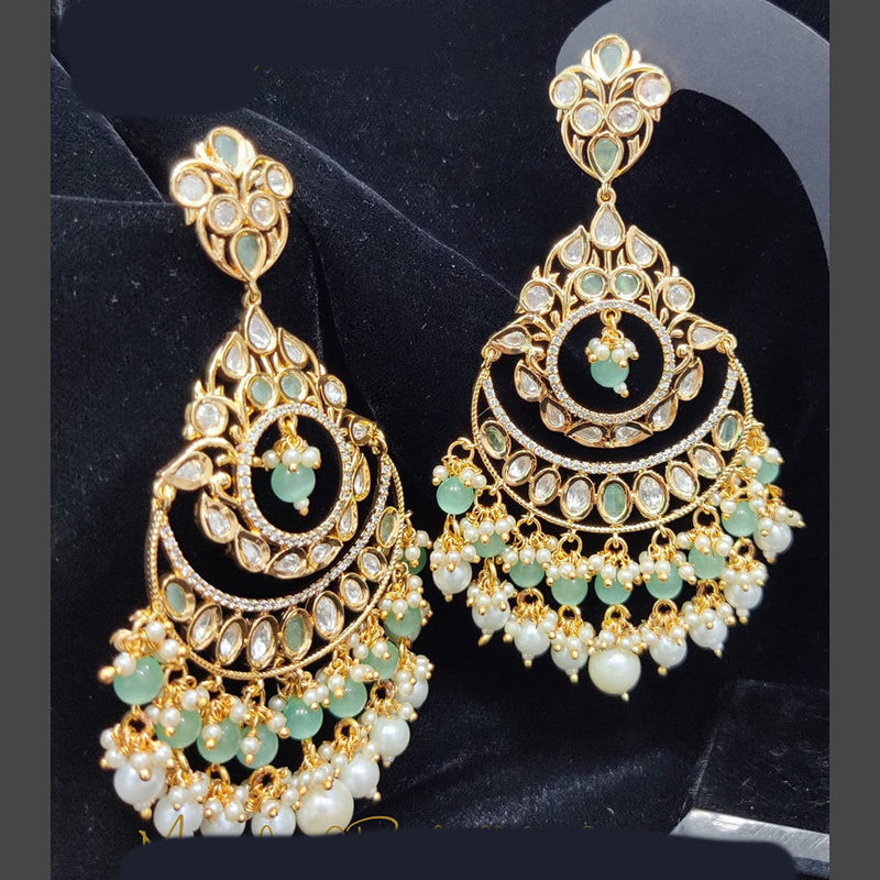 Jewel Addiction Gold Plated Kundan Dangler Earrings