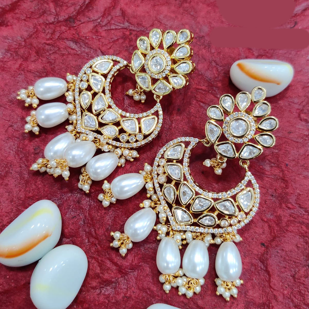 Jewel Addiction Gold Plated Kundan Dangler Earrings