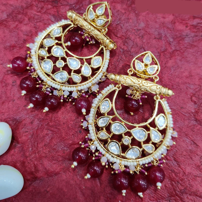 Jewel Addiction Gold Plated Kundan Dangler Earrings