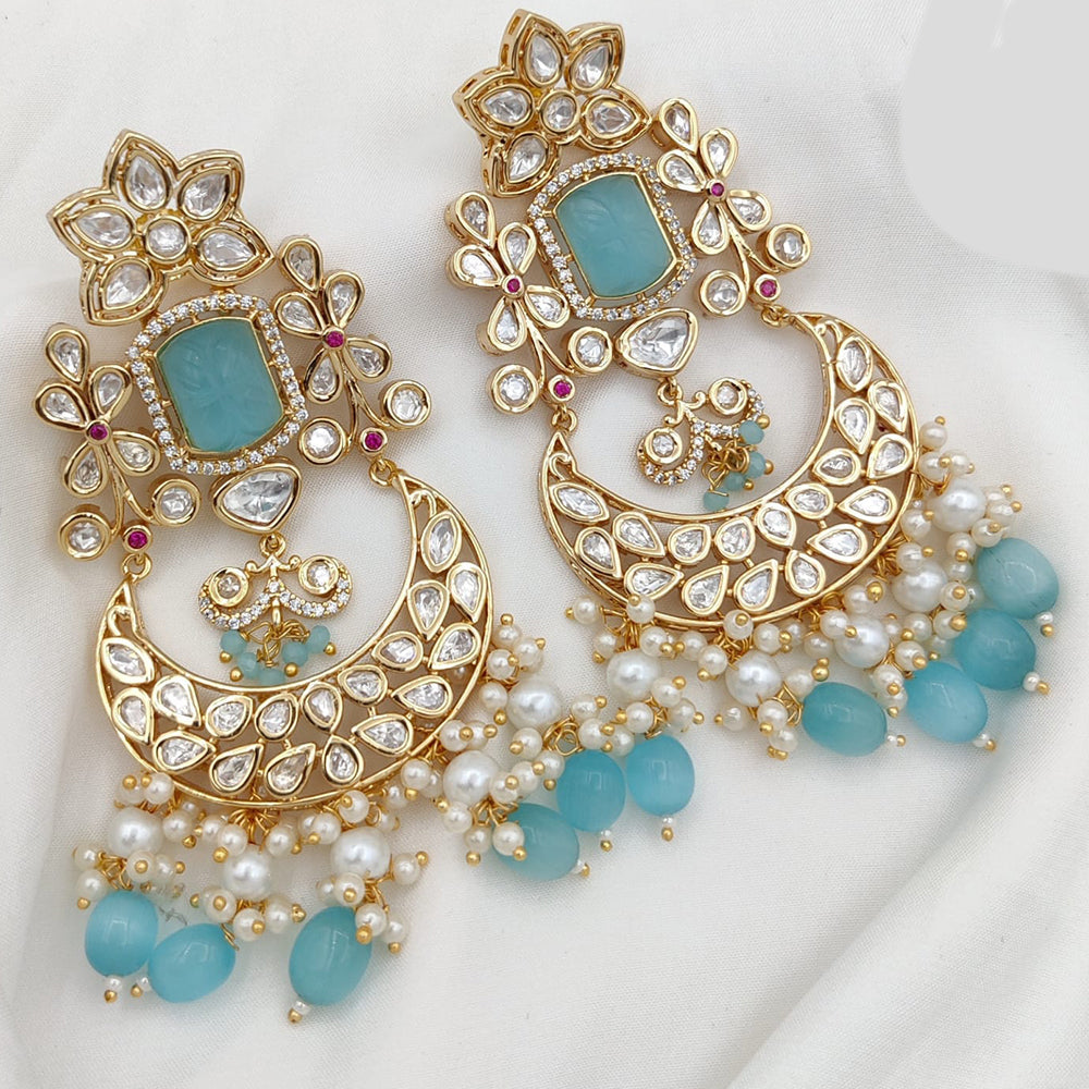 Jewel Addiction Gold Plated Kundan Dangler Earrings