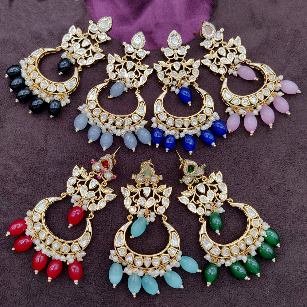 Jewel Addiction Gold Plated Kundan Dangler Earrings