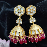 Jewel Addiction Gold Plated Kundan Jhumki Earrings