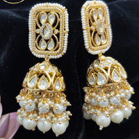 Jewel Addiction Gold Plated Kundan Jhumki Earrings