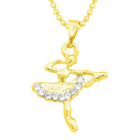 Regina Gold Plated Austrian Stone Doll Chain Pendant