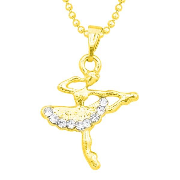 Regina Gold Plated Austrian Stone Doll Chain Pendant