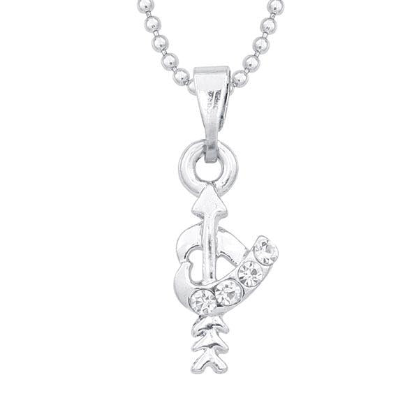 Regina Silver Plated Austrian Stone Heart Key Chain Pendant - 1203125A
