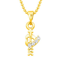Regina Gold Plated Austrian Stone Heart Key Chain Pendant
