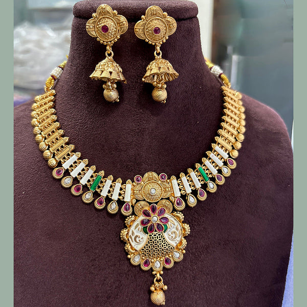 Jewel Addiction Copper Gold Necklace Set