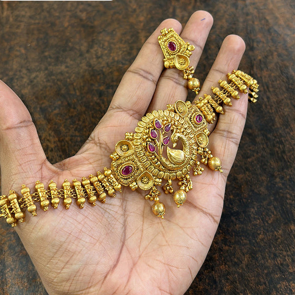 Jewel Addiction Copper Gold Choker Necklace Set