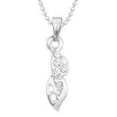 Regina Austrian Stone Silver Plated Chain Pendant