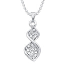 Regina Silver Plated Austrian Stone Chain Pendant - 1203138A