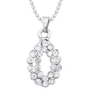 Regina Austrian Stone Silver Plated Chain Pendant - 1203143A
