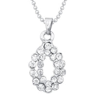Regina Austrian Stone Silver Plated Chain Pendant - 1203143A