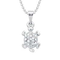 Regina Austrian Stone Silver Plated Chain Pendant - 1203144A