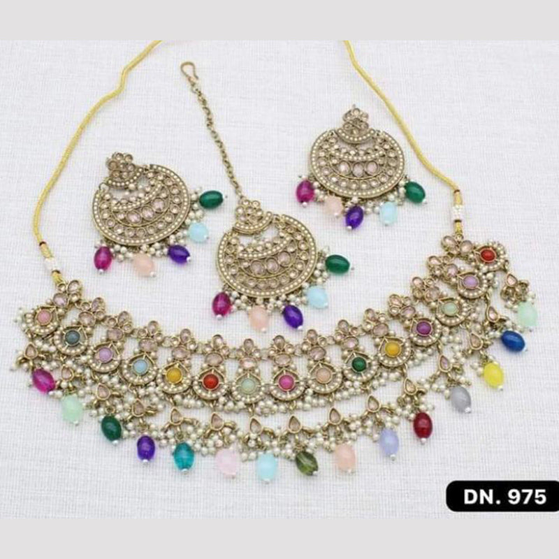 JCM Jewellery Gold Plated Crystal Necklace Set