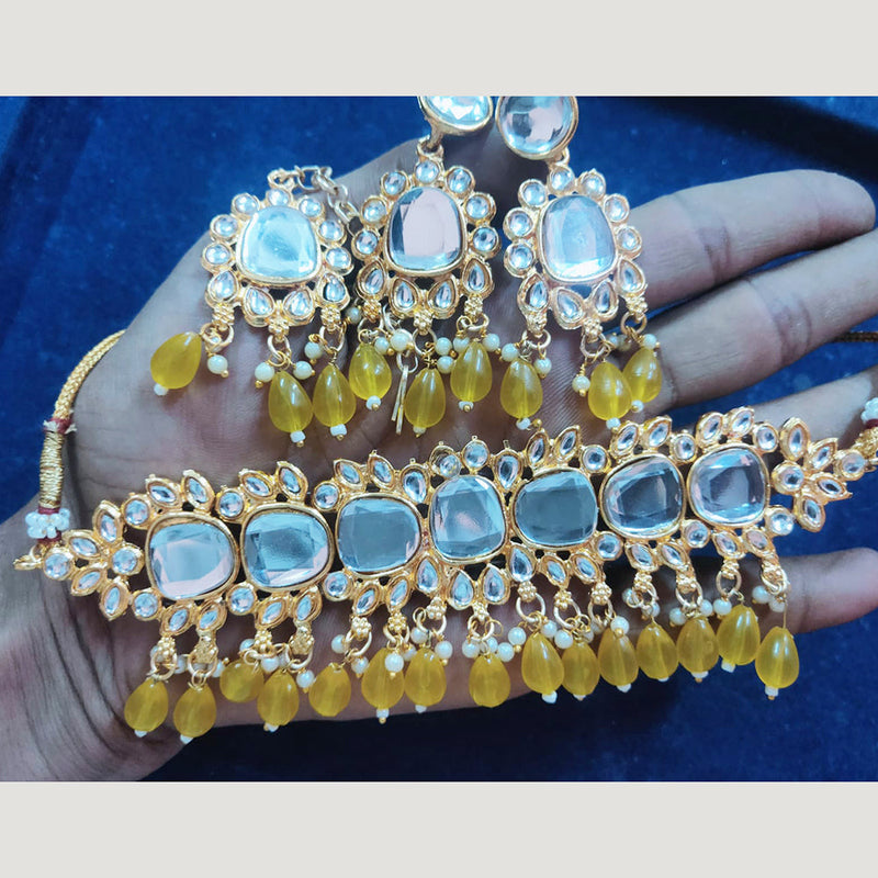 Jcm Jewellery Gold Plated Crystal Choker Necklace Set