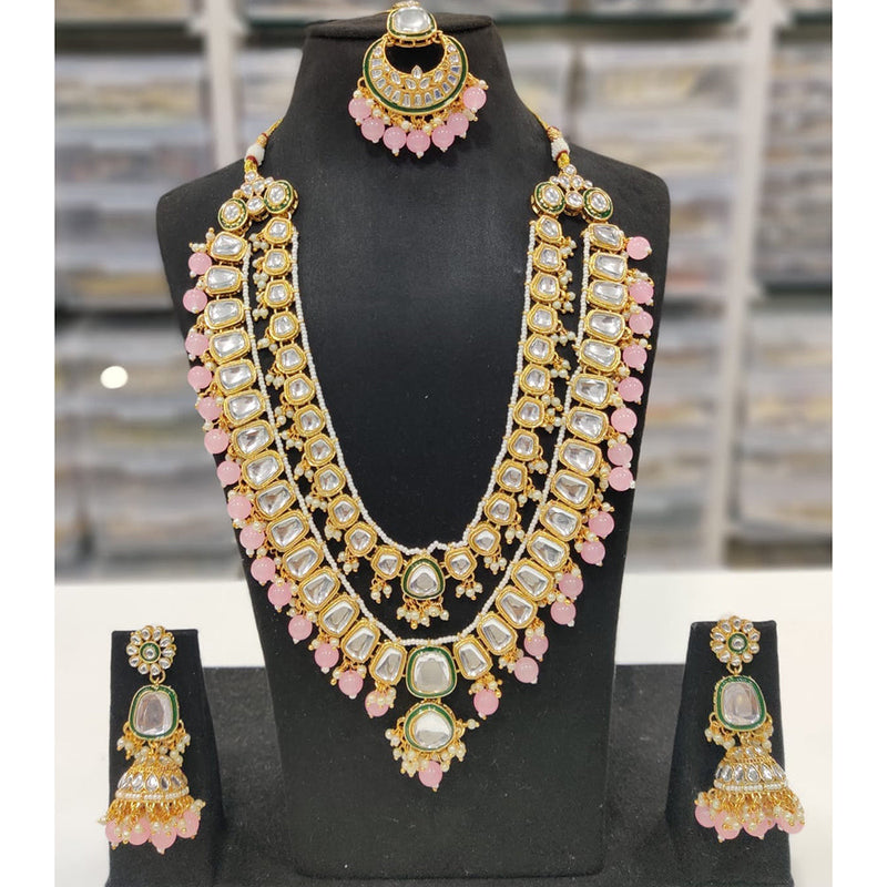 JCM Jewellery Gold Plated Kundan Long Necklace Set