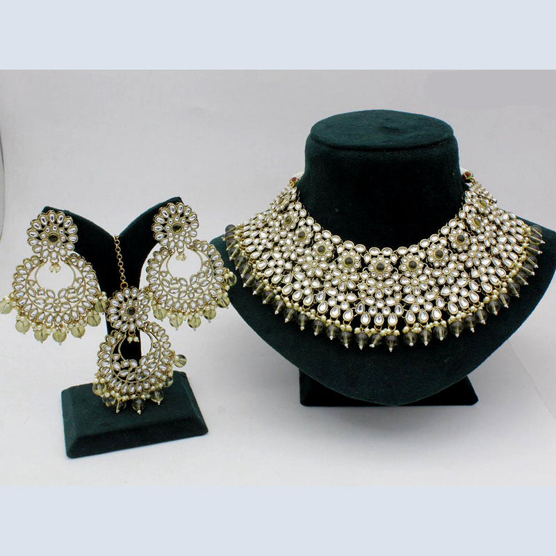 Jcm Jewellery Gold Plated Kundan Necklace Set