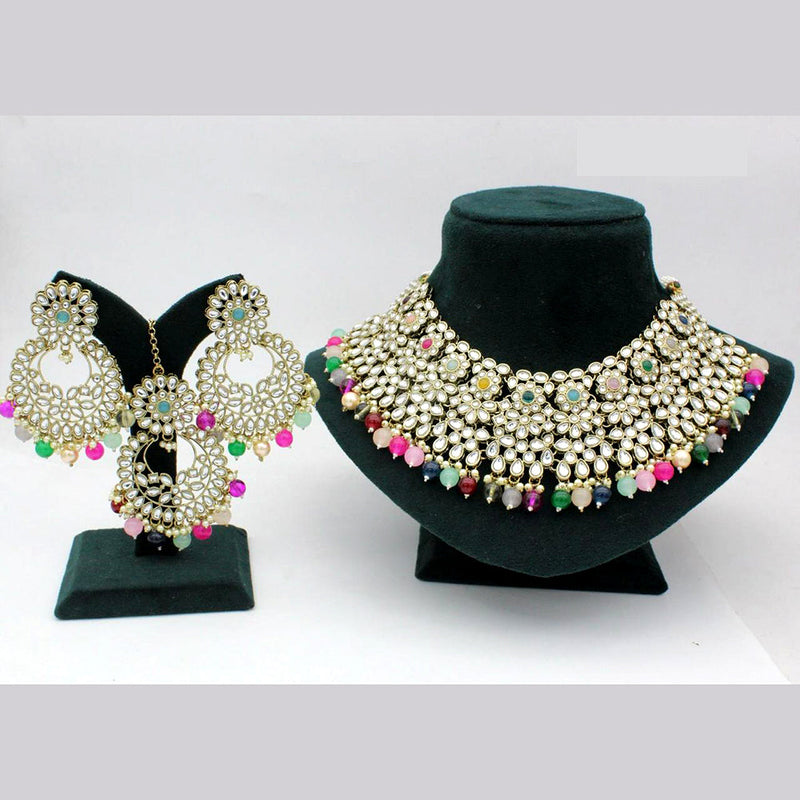 Jcm Jewellery Gold Plated Kundan Necklace Set