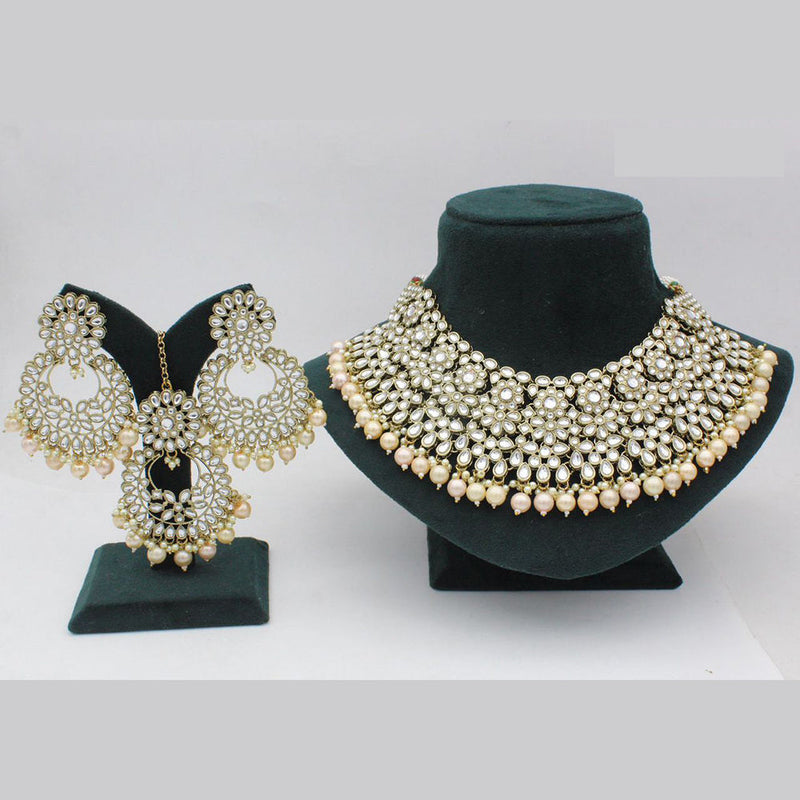 Jcm Jewellery Gold Plated Kundan Necklace Set