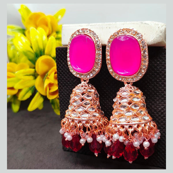 Flipkart.com - Buy Lom Fox AV0018 lom fox Jhumka Pink Alloy Stud Earring  Online at Best Prices in India