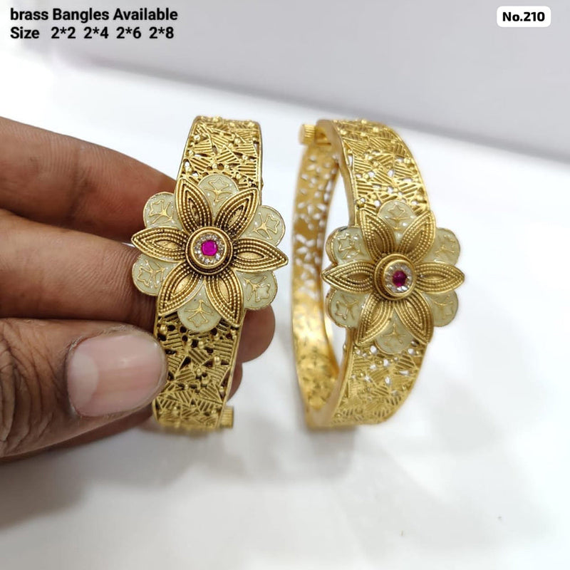 JCM Brass Meenakari Bangles Set