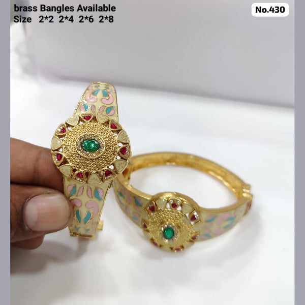 JCM Brass Meenakari Bangles Set