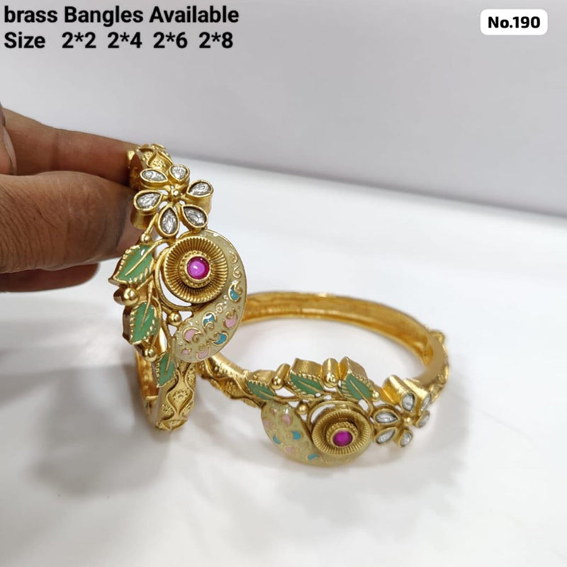 JCM Brass Meenakari Bangles Set