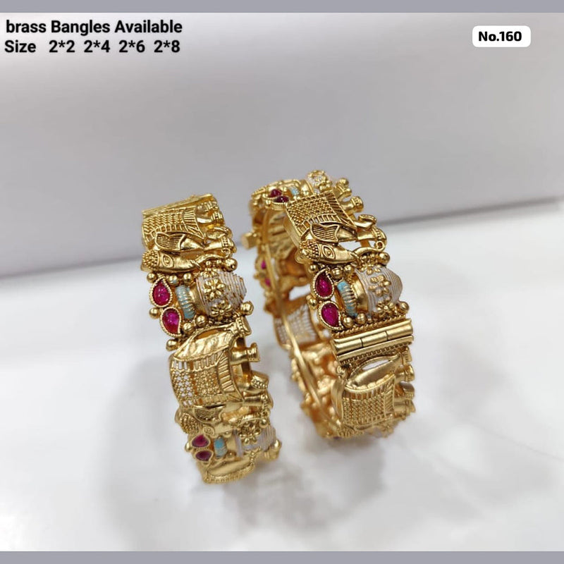 JCM Brass Elephant Bangles Set